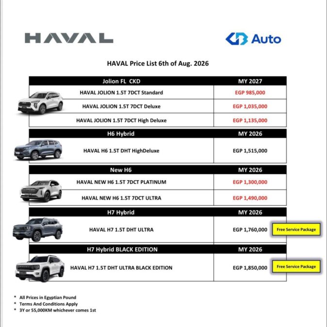 أسعار سيارات هافال
