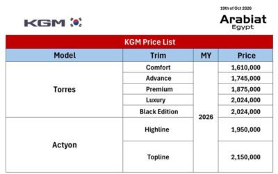 أسعار سيارات KGM في مصر